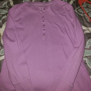 LL Bean thermal shirt, lilac